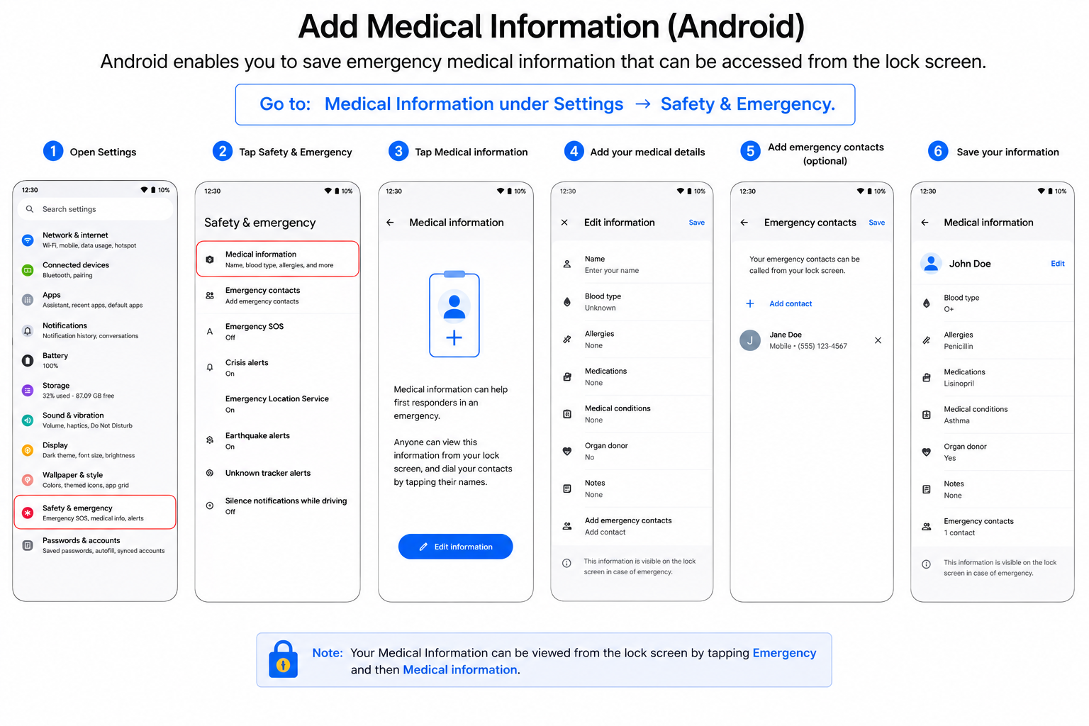Add Medical Information