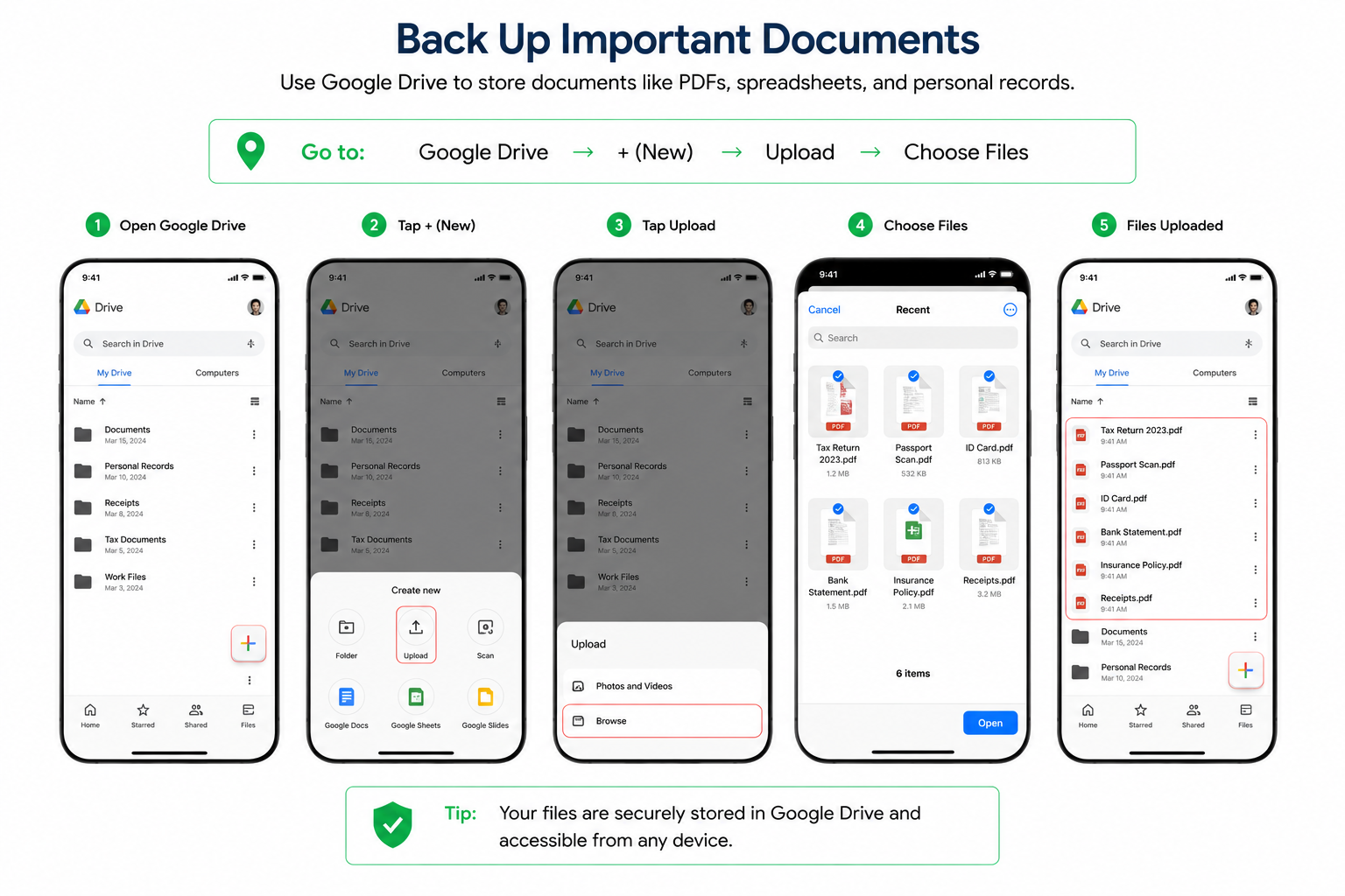 Back Up Important Documents