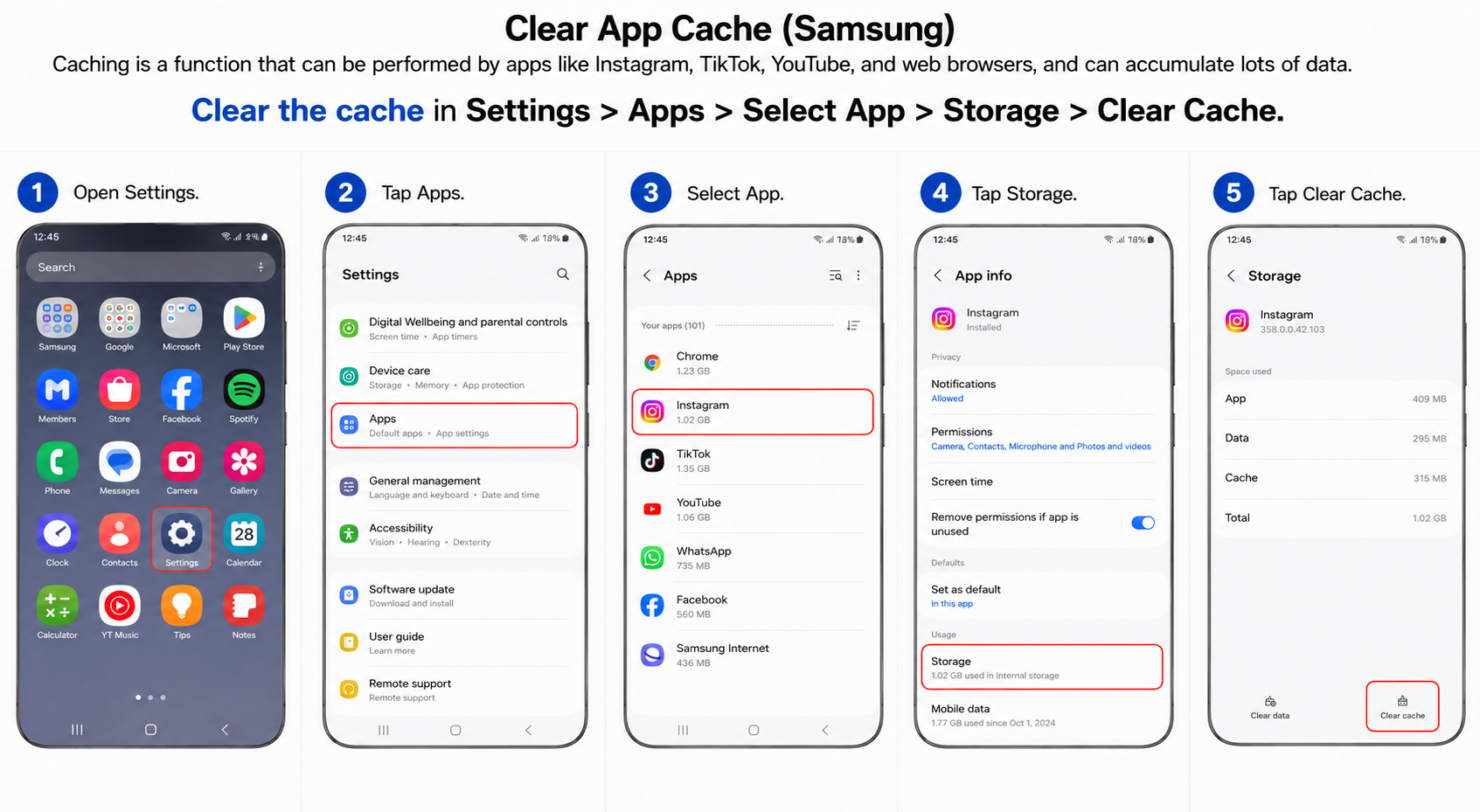 Clear App Cache
