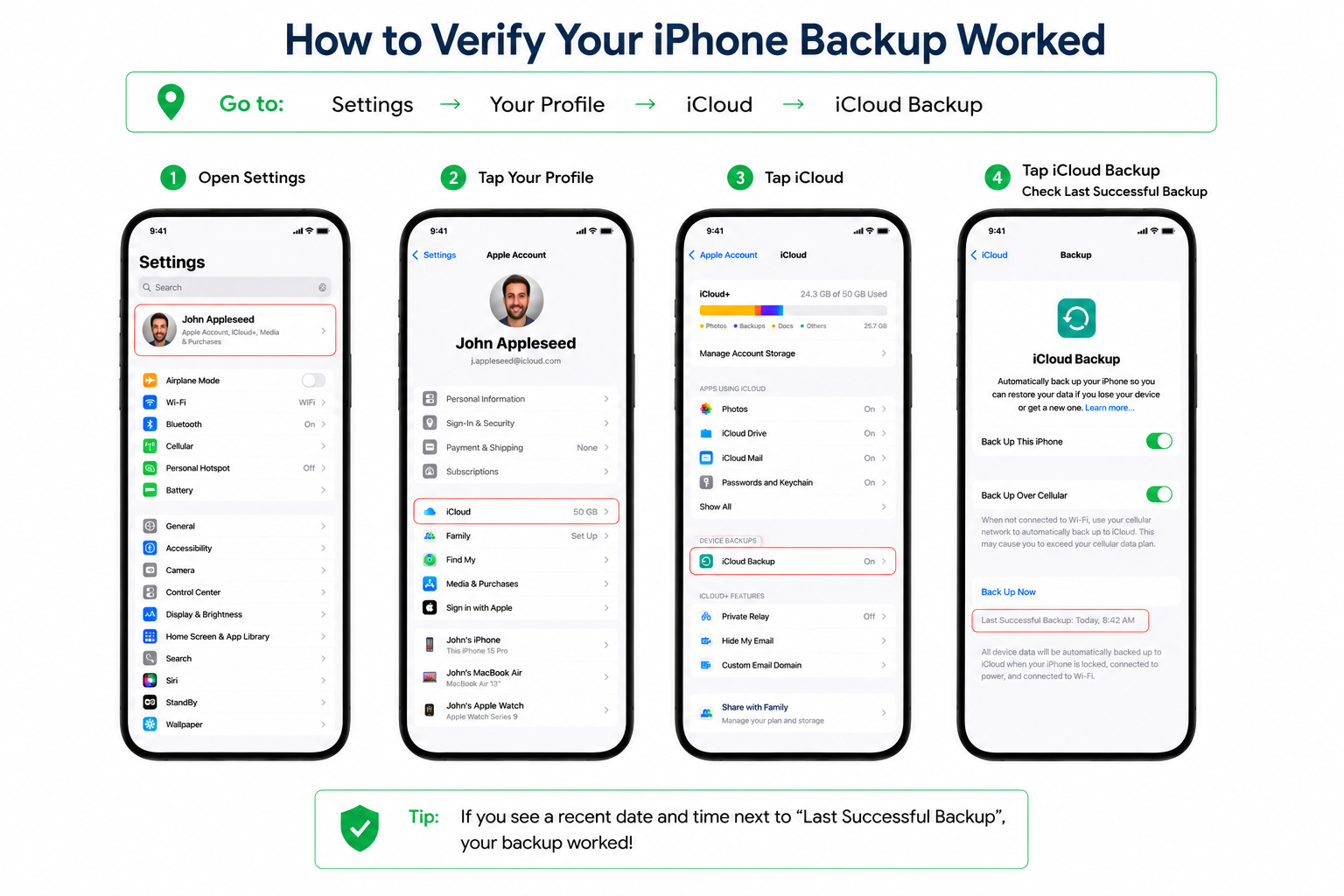 How to Verify Your iPhone Backup Worked