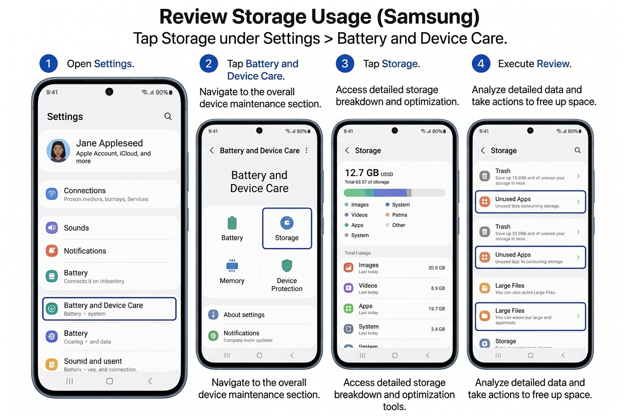 Review Storage Usage