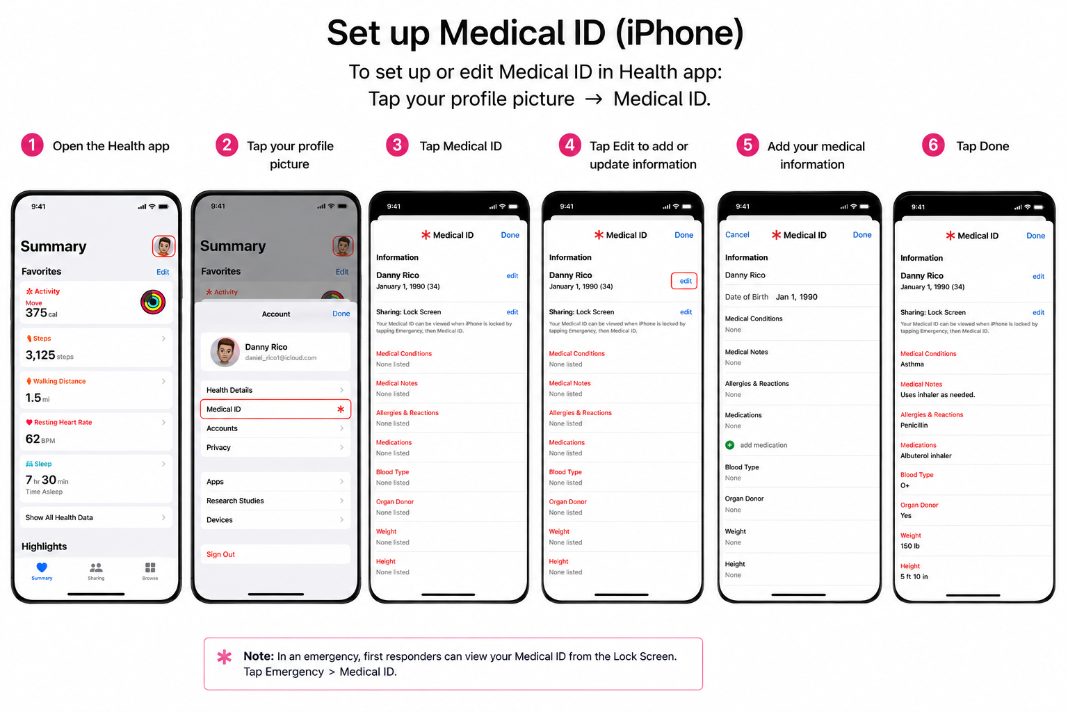 Set Up Medical ID