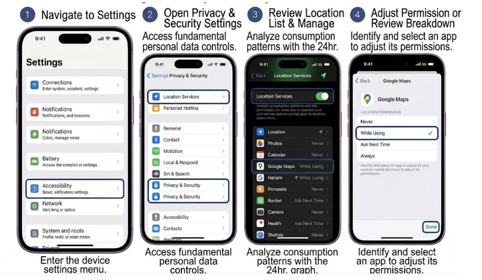 Limit Background App Refresh and Location Access