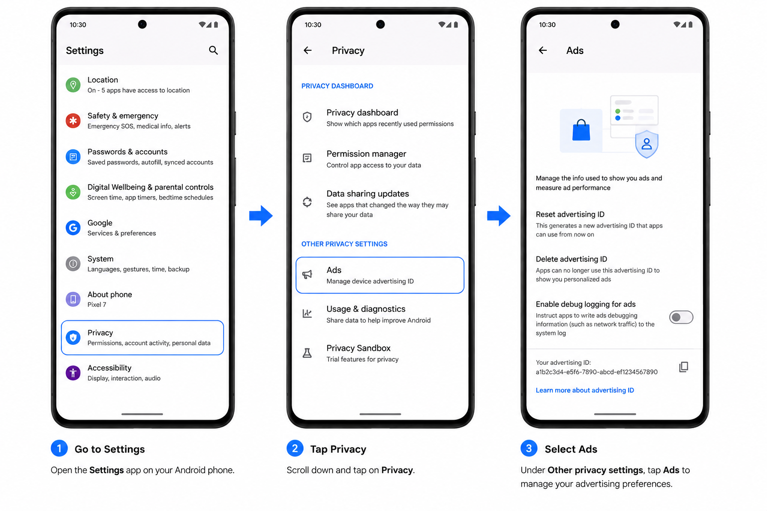 Android - Limit Advertising Personalization
